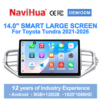 NaviHua Autoradio Multimédia Android 14 Pouces pour Toyota Tundra 2021-2026 avec Carplay et Navigation – Nouvelle Version Améliorée