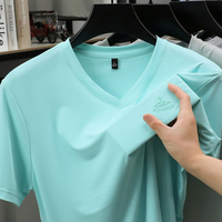 Chemises de compression à col en V Light Active, chemises de sport ajustées pour hommes, vêtements de sport personnalisés, t-shirt personnalisé, vêtements de sport d'été, confort quotidien