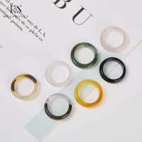 Bague en agate naturelle avec pierres précieuses, bijoux d'été, cadeau de mode pour femme, homme, ami de la famille