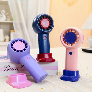 Portable Handheld <b>Fan</b> With Rechargeable Battery And Desk <b>Stand</b> For Outdoor Use - Product Image 2