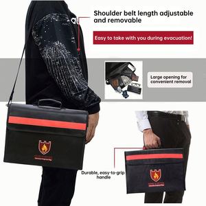Estuche de Almacenamiento de Documentos Impermeable y Resistente al Fuego con Correa para el Hombro OEM, Bolsa para Documentos Importantes, Dinero, Archivos, Tarjetas, Pasaportes y Objetos de Valor - Product Image 3