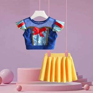 Disfraz de Princesa <span class=keywords><strong>Rapunzel</strong></span> con Trenza Morada: Top con Volantes + Falda de Varias Capas para Niñas - Product Image 2