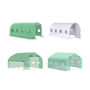 Cadre en métal de serre de haut tunnel de plain-pied facilement assemblé Chambre verte de style <span class=keywords><strong>pic</strong></span> en vert - Product Image 6