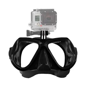 Pour accessoires gopro Anti buée Anti fuite Silicone souple équipement natation action caméra montage plongée en apnée masques de plongée