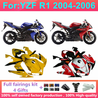 NOUVEAU Kit de carénages ABS pour moto compatible avec YAMAHA YZF1000 YZFR1 YZF-R1 R1 2004 2005 2006 04 05 06 Kit complet de carénage de carrosserie