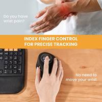 Souris Trackball Ergonomique Sans Fil Rechargeable pour Ordinateur Portable/Bureau, Conception Double Couche, En Stock