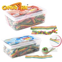 Bonbons gélifiés arc-en-ciel, fabrication OEM/ODM, approvisionnement direct usine, bandes de réglisse, bonbons à la réglisse, marque privée disponible