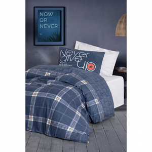 Parure de lit classique 6 pièces en coton gris avec drap-housse pour chambres d'adolescents, techniques de tissage et de lavage pour usage domestique - Product Image 3