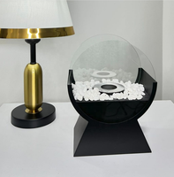 Brasero de table portable en acier pour intérieur et extérieur, foyer moderne à bioéthanol à combustion propre sans conduit pour l'extérieur