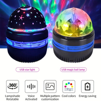 Luces LED de Cielo Estrellado, Lámparas Nocturnas para Dormitorio, 5V USB, Decoración, Proyector de Atmósfera, Lámpara de 360° °   Decoración Giratoria para Bodas y Navidad