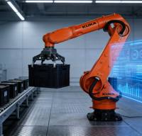 Station de travail d'automatisation intelligente personnalisée KUKA KR70 R2100-2 avec vision 3D COGNEX et robots articulés à préhenseur personnalisé