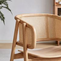 Fauteuil d'appoint en rotin tressé de luxe moderne, léger et durable, pour hall d'hôtel et usage domestique