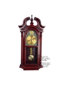 Pendulum Wood <strong>Wall</strong> <strong>Clock</strong> a Great Timepiece With Black Numerals, a Brass-finished Bezel, and Plain Glass Over a Lambs-wool Dial. - Product Image 5