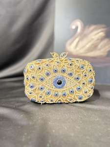 Bolso de mano 2026: Nuevo bolso de noche de lujo con diseño de pavo real, diamantes y aleación, ideal para cenas, fiestas y bodas. - Product Image 6