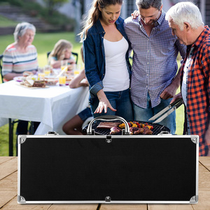 Juego de Accesorios para Barbacoa, 22 Piezas, de Acero Inoxidable, para Parrilla al Aire Libre, con Estuche de Aluminio Negro - Product Image 6