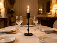 Support de bougie conique en fer noir sur mesure, bougeoir en métal, toutes tailles et couleurs disponibles pour la décoration de table de mariage et de la maison
