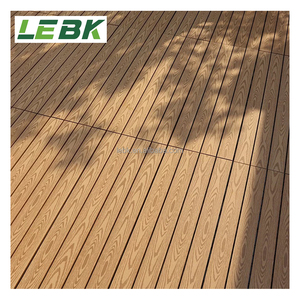 Baldosas de Suelo Entrelazadas de Madera y Plástico Compuesto, 300 x 300 mm, Antideformación, para Terrazas, Caminos Exteriores, con Acabado de Grano de Madera y Protección UV - Product Image 2