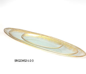 I piatti per la cena in vetro trasparente ad alto contenuto di borosilicato all'ingrosso impostano il piatto per la cena del caricatore in vetro trasparente - Product Image 2