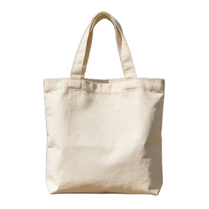 Sac fourre-tout en toile de coton blanc de haute qualité avec fermeture éclair, doublure en polyester, logo imprimé personnalisé - Product Image 3