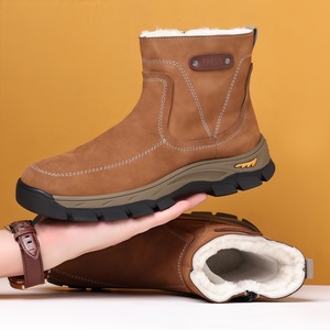 Stivali da Neve <span class=keywords><strong>Invernali</strong></span> in Vera Pelle Scamosciata per <span class=keywords><strong>Uomo</strong></span>, Caldi, Antiscivolo e Resistenti all'Usura, per Uso Casual e Outdoor - Product Image 1