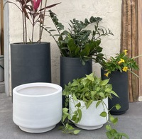 Ronglin YC-0066 Pots de plantes en béton GRC faits à la main Grand 55-81cm Léger Durable Texture personnalisable pour pots de fleurs Jardinières