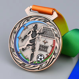 Medalla de Carrera Personalizada de Metal Dorado, Plateado y Bronce para Maratón Deportivo Internacional, Venta al por Mayor de Fábrica, con Cinta - Product Image 1