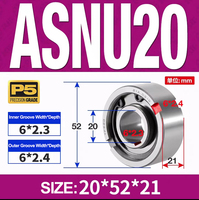 Roulement à sens unique ASNU20, support requis, embrayage de freinage, ASNU 20 NFS 20 TFS 20 Roulements