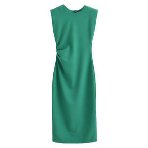 2024 Banquet Vestidos De Fiesta negro rojo blanco rosa desnudo Halter sin mangas recortado Roupa Midi Robes Moulantes vendajes Dres - Product Image 3