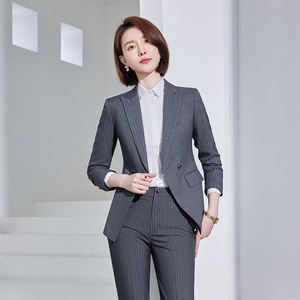 زي مدير فندق للنساء، بدلة عمل بقصة عادية وأكمام طويلة (بوليستر/فيسكوز/سباندكس) - Product Image 3