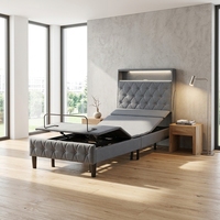 Lit de massage inclinable électrique multifonctionnel moderne à gravité zéro en métal avec 4 moteurs et port USB pour chambre d'hôtel