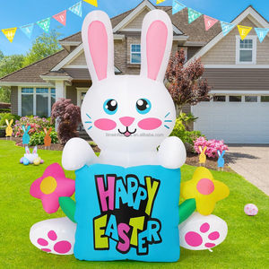 Conejo de Pascua Inflable y Huevos Coloridos, Decoraciones Inflables de Feliz Pascua para Fiestas, Jardín, Césped y Exteriores - Product Image 5