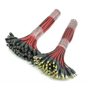 12V 5,5x2,1 mm vrouwelijke DC-voedingsaansluiting Jack Connector Kabelstekkerdraad voor CCTV LED-licht - Product Image 1