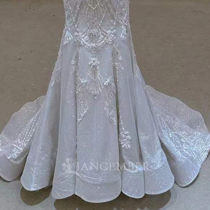 Luxury Beading Rhinestones <b>Wedding</b> Dresses Bridal Lace <b>Wedding</b> Dress Pearls Mermaid Bride Gowns Lsjj31 - Product Image 6