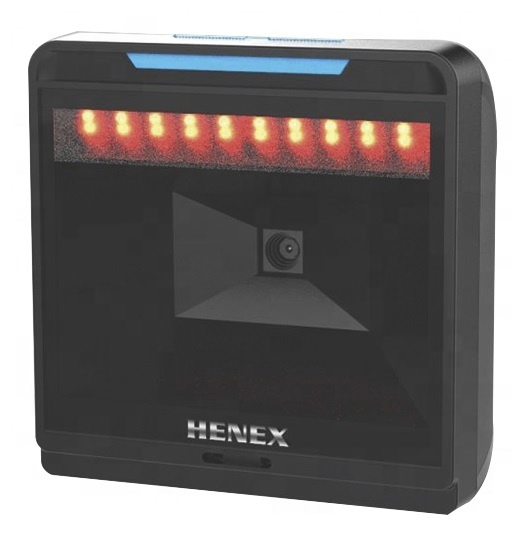 HENEX 2D Desktop Flatbed Barcode Scanner with Million Pixels USB & COM Interface 1650 Scans/Sec 3-Year Warranty in Stock