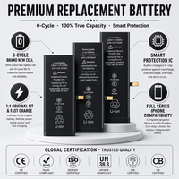 Baterai Ponsel Kobalt Murni 0-Cycle untuk IPhone4 5 6 7 8 X XR 11 12 13 14 15 Pro Max Pengganti Sel Li-ion Kapasitas Tinggi