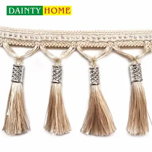 Factory Direct Good Sale Costume Hometextile 12cm Curtain Tassel Fringe