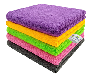 ผ้าไมโครไฟเบอร์สำหรับทำความสะอาดรถยนต์ ขนาด 40x40 ซม. หนา 400 แกรม แบบไร้ขอบ ทอแบบวาร์ป พร้อมจัดส่ง - Product Image 1