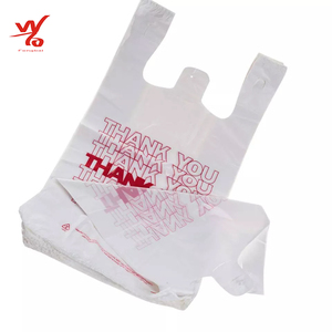 High Quality Thank You T-Shirt Plastic Shopping Bag Reusable Grocery Bag Custom Logo