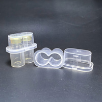 Boîte de rangement en plastique à 2 compartiments pour petits flacons de 3 ml et 10 ml, idéale pour l'emballage portable de poudre lyophilisée de peptides - Vente en gros