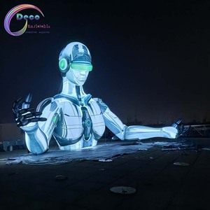 Sculpture de robot gonflable géante pour la publicité extérieure, buste gonflable de guerrier IA pour exposition artistique et événementiel - Product Image 1
