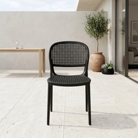 Chaise de salle à manger d'extérieur Xupeng PP empilable, ajourée, de luxe, moderne et minimaliste pour salle à manger, café, balcon, restaurant