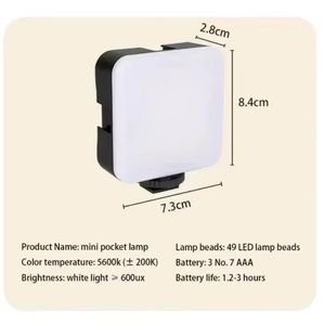 AY49 porta treppiede Mini microfono LED luce di riempimento telecomando per TikTok Live streaming <span class=keywords><strong>Video</strong></span> YouTub - Product Image 5