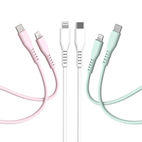 Kabel Pengisian Cepat Liquid Silicon Type C ke Light-ning Bersertifikasi MFi dari Google, Kabel Transfer Data PD untuk iPhone