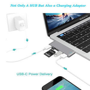 Hub USB C, Adaptador Tipo C, Estación de Acoplamiento con 2 USB 3.0, Lector de Tarjetas TF y SD, PD Thunderbolt 3 para <span class=keywords><strong>MacBook</strong></span> Pro <span class=keywords><strong>Air</strong></span> <span class=keywords><strong>M1</strong></span> 2020 2019 2018 2017 - Product Image 3