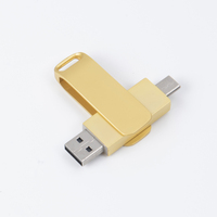 Unidad Flash USB Metálica Móvil de Gran Capacidad, 16GB-512GB, 3.0 Tipo-C, Transferencia Rápida de Datos, Colores Personalizados, Logotipo, 1 Año de Garantía