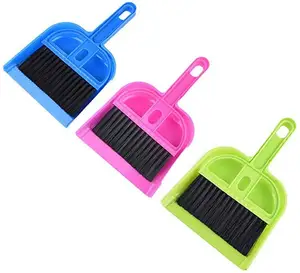 Mini Dustpan And Broom Set Pet Cage Broom Brush Dustpan Desktop Sweep Cleaning Brush For Reptile Hedgehog Hamsters Chinchilla