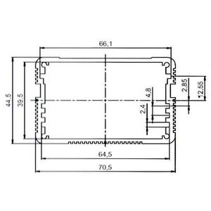 EBM Custom IP54 Powder Coated Electric Box <b>Enclosure</b> PCB Extruded Aluminum Metal Power Amplifier Electronic Housing HF-A-169 - Product Image 3
