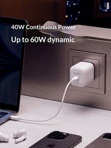 <span class=keywords><strong>Chargeur</strong></span> <span class=keywords><strong>Mophie</strong></span> 40W Gan PD USB C pour iPhone pour Galaxy Port Type-C Utilisation des écouteurs - Product Image 2