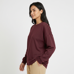 Women's Oversized Short Sleeve <b>Batwing</b> O-Neck <b>T</b>-<b>Shirt</b> Solid Color Knitted Polyester/Cotton Eco-Friendly Casual Luxury - Product Image 1