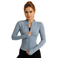 Veste de sport d'extérieur pour femme, ajustée, respirante, effet seconde peau, pour le yoga et le fitness, modèle spécial transfrontalier